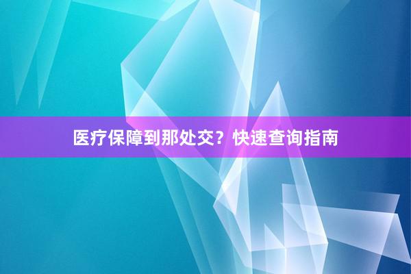 医疗保障到那处交？快速查询指南